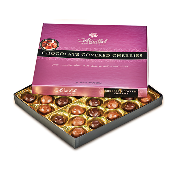 slide 1 of 1, Abdallah Candies Chocolate Covered Cherries Gift Box, 1 lb