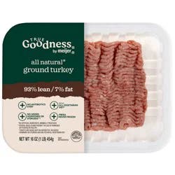 True Goodness 93/7 Ground Turkey, 16 oz