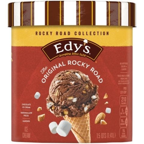 slide 1 of 1, Edy's/Dreyer's Edys Rocky Road, 1.5 qt