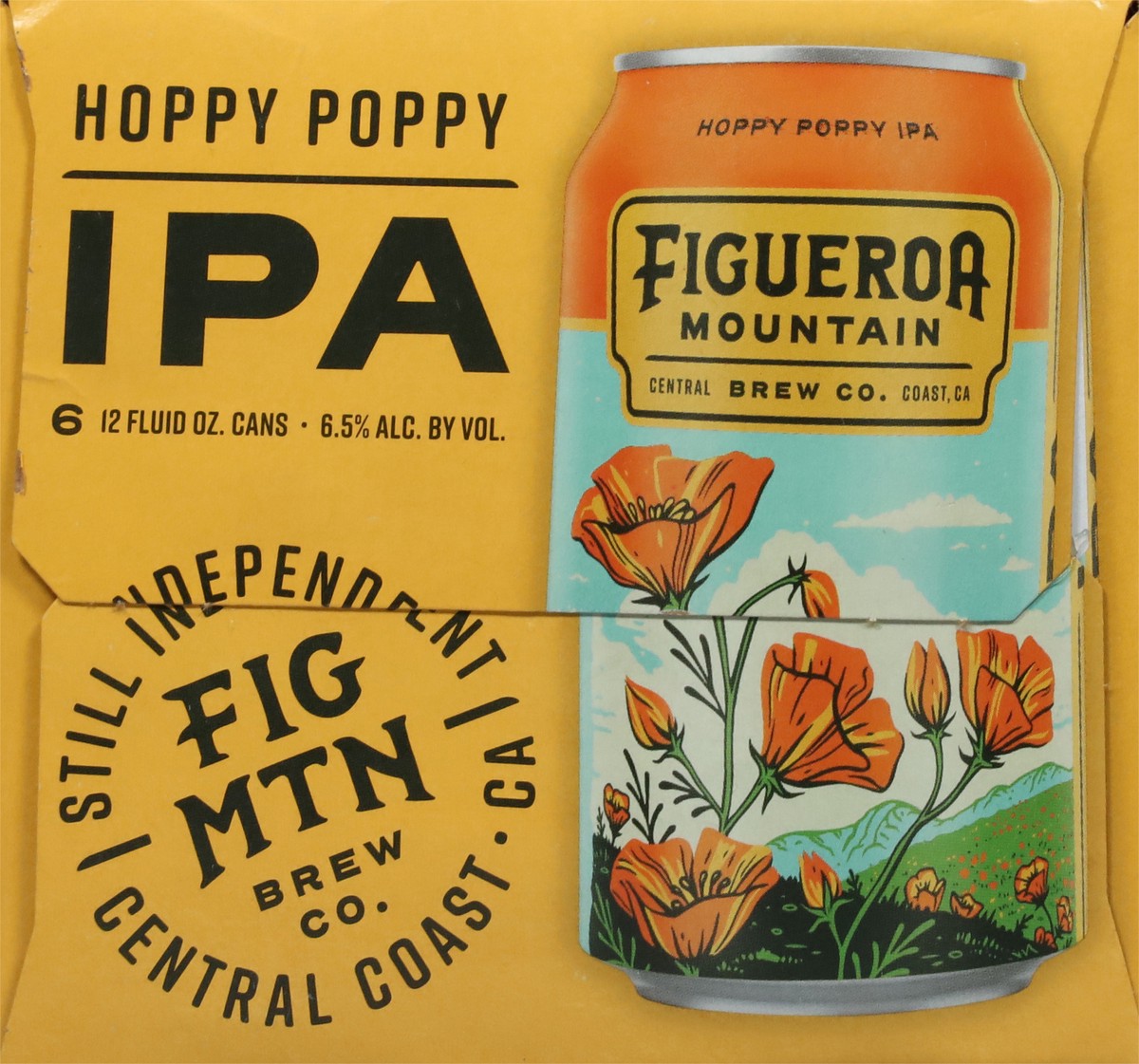 slide 6 of 10, Figueroa Mountain IPA Hoppy Poppy Beer 6 - 12 fl oz Cans, 6 ct; 12 fl oz