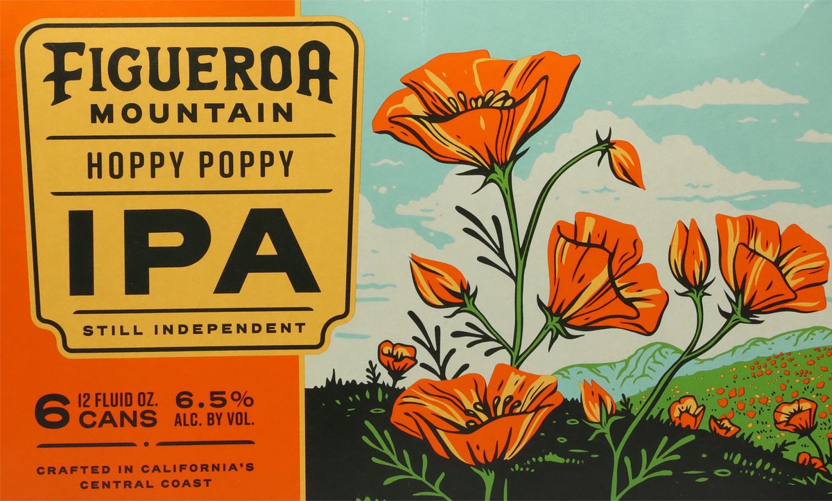 slide 9 of 10, Figueroa Mountain IPA Hoppy Poppy Beer 6 - 12 fl oz Cans, 6 ct; 12 fl oz