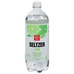 Harris Teeter Lime Seltzer - 33.8 oz