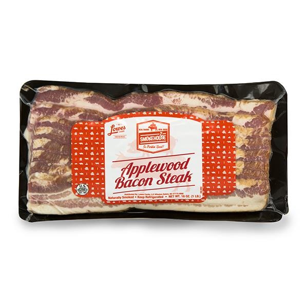 slide 1 of 1, Smokehouse Applewood Bacon Steak, 1 lb