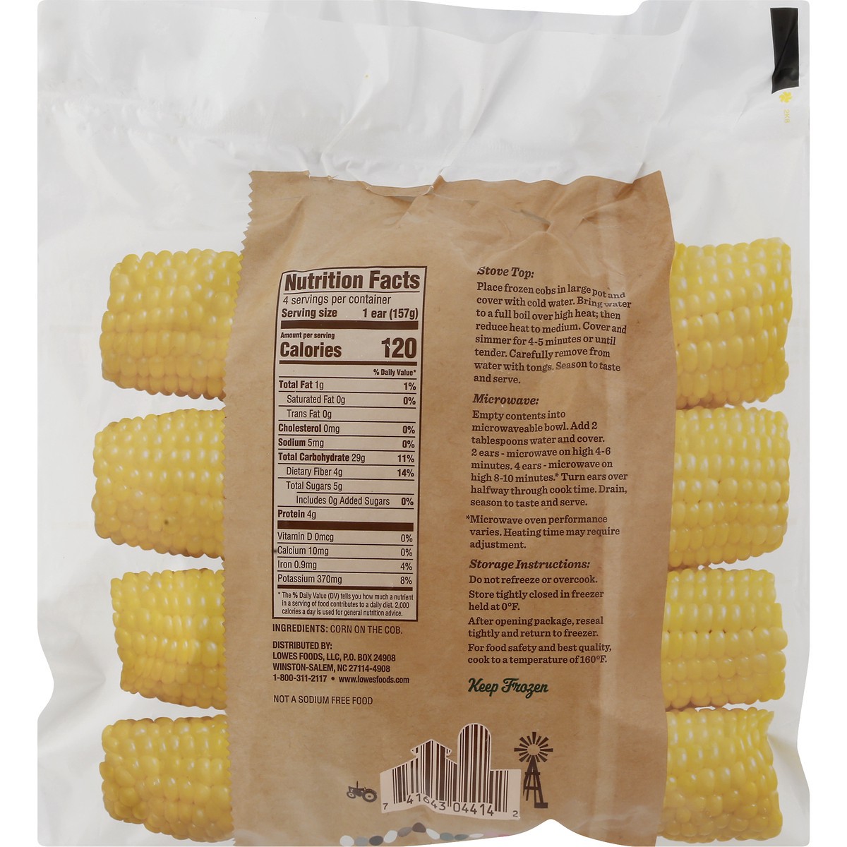 slide 5 of 8, Lowes Foods Super Sweet Corn On The Cob, 4 ct