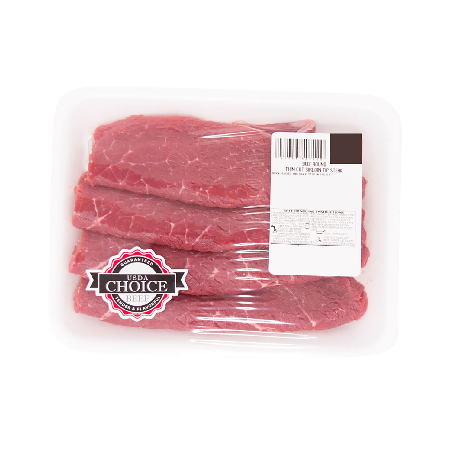 slide 1 of 1, Cub Thin Cap Off Beef Rount Tip Steak, 0.75 Pound, per lb