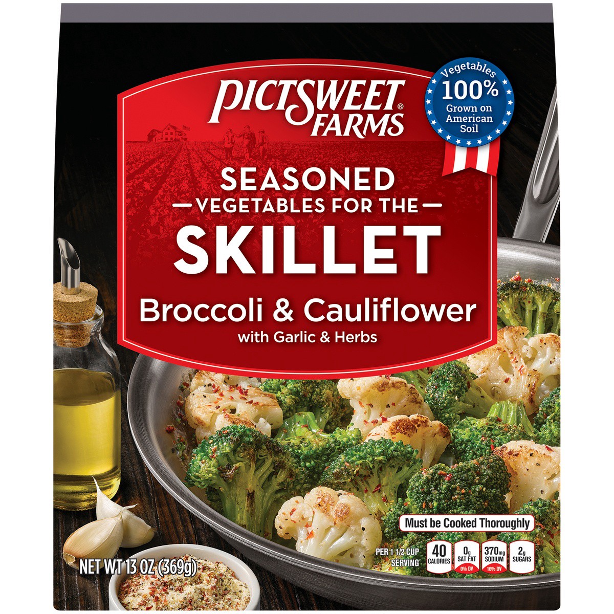 slide 4 of 7, PictSweet Broccoli & Cauliflower Skillet, 13 oz