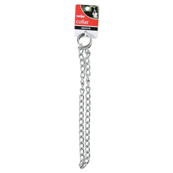 slide 1 of 2, Meijer Chain Dog Collar, Medium, MED