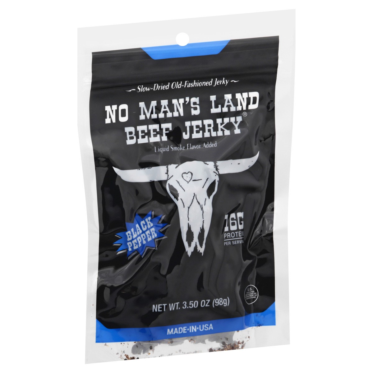 slide 3 of 13, No Man's Land Black Pepper Beef Jerky 3.5 oz, 3.5 oz