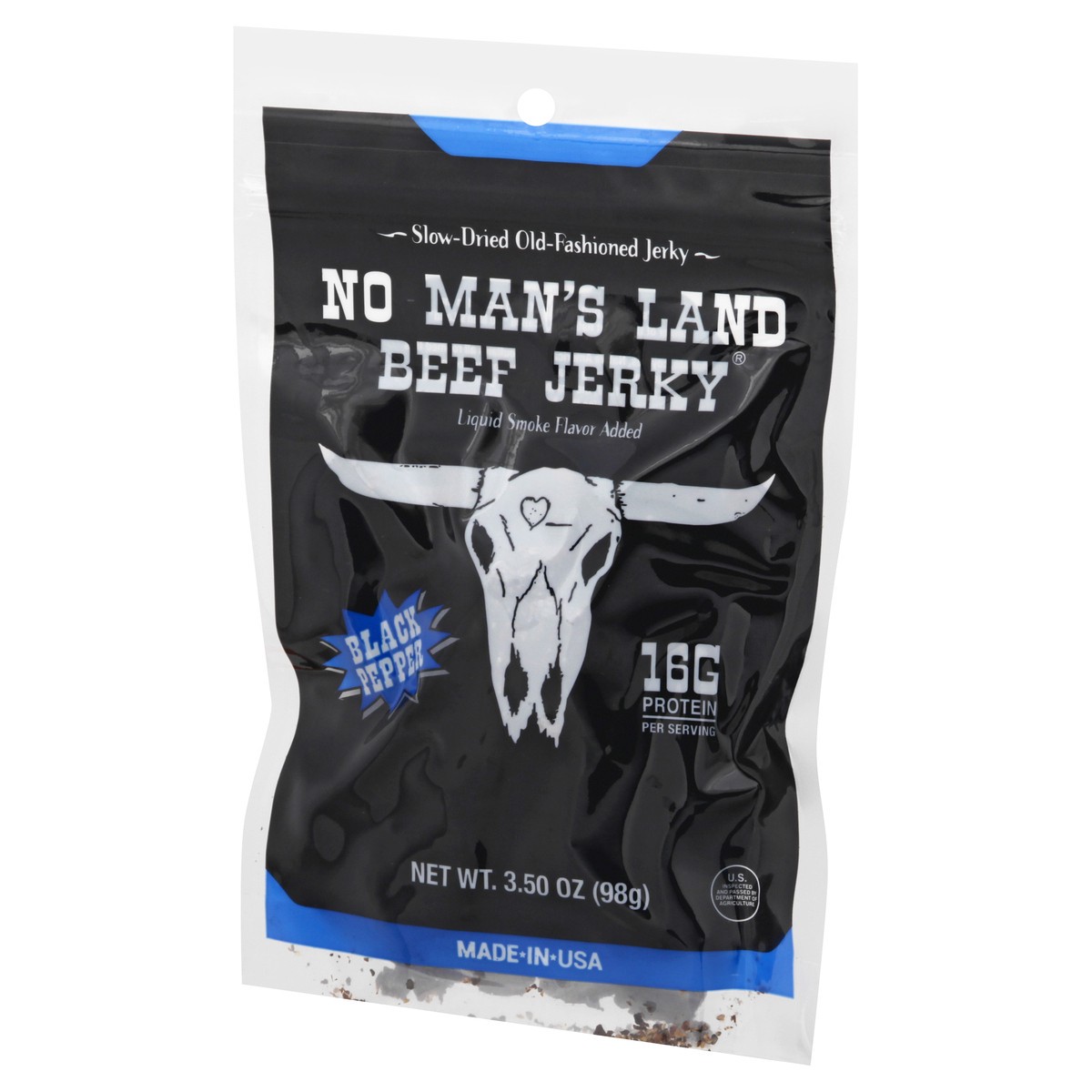 slide 4 of 13, No Man's Land Black Pepper Beef Jerky 3.5 oz, 3.5 oz