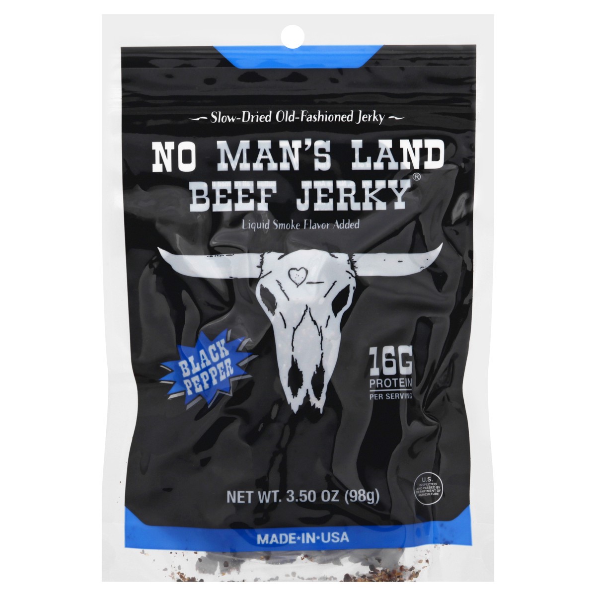 slide 13 of 13, No Man's Land Black Pepper Beef Jerky 3.5 oz, 3.5 oz