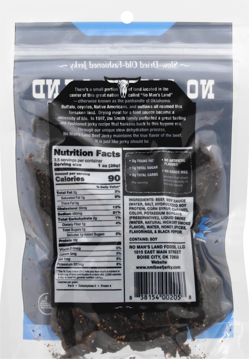 slide 7 of 13, No Man's Land Black Pepper Beef Jerky 3.5 oz, 3.5 oz