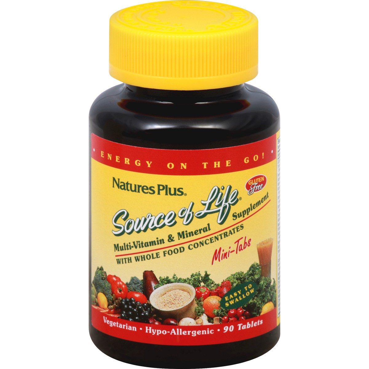 slide 1 of 1, Nature's Plus Source of Life Multi-Vitamin & Mineral Mini Tablets, 90 ct