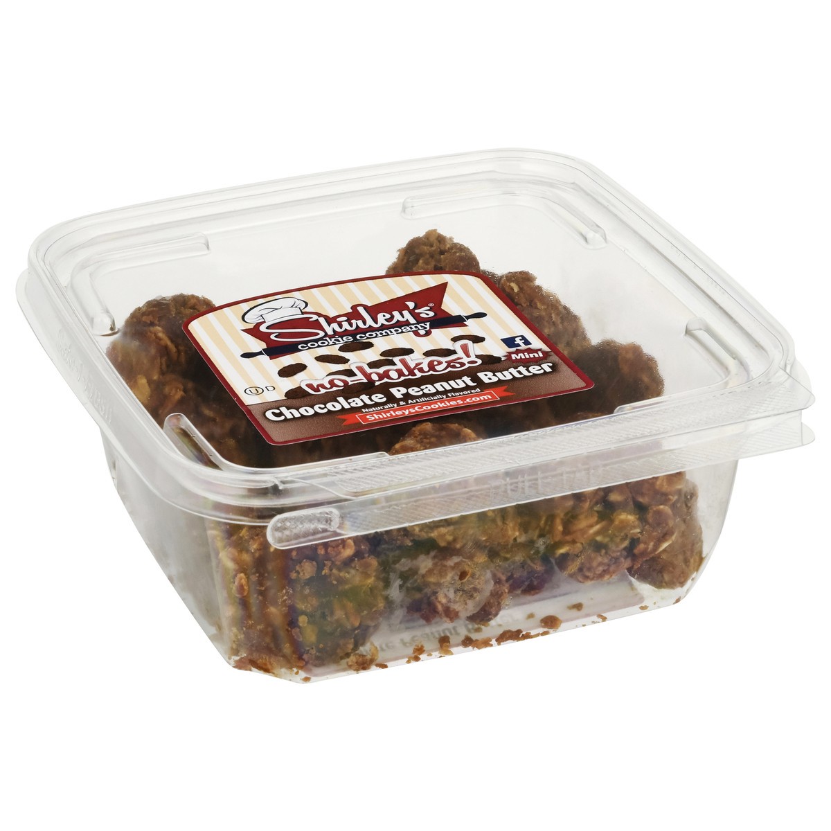 slide 2 of 9, Shirley's Cookie Company No-Bakes! Chocolate Peanut Butter Cookies Mini - 13.5 oz, 13.5 oz