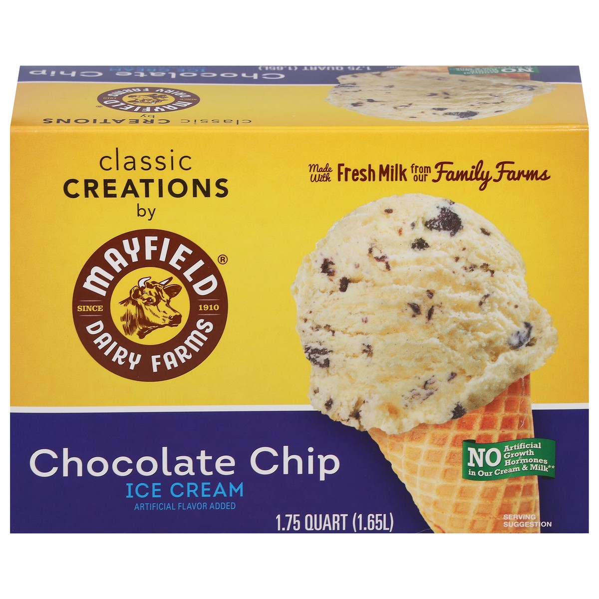 slide 1 of 9, Mayfield Dairy Farms Chocolate Chip Ice Cream 1.75 qt, 1.75 qt