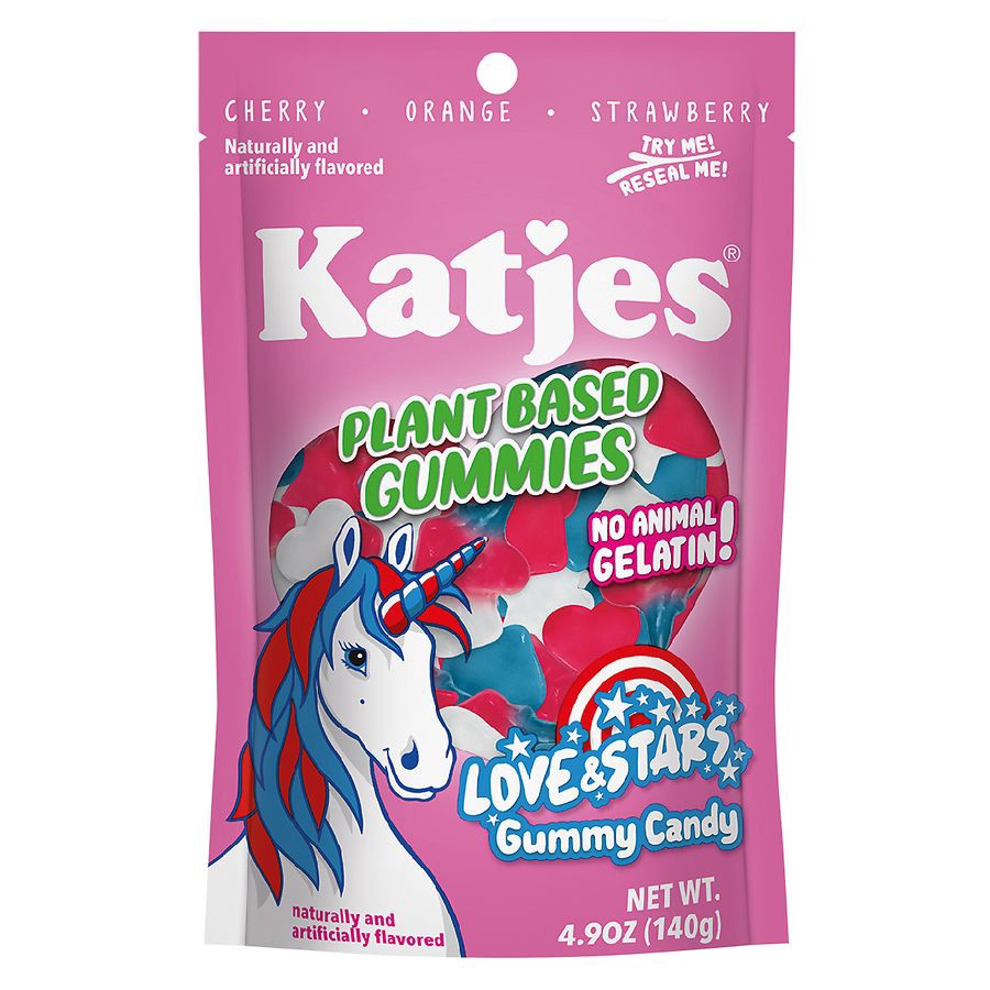 slide 1 of 6, Katjes Gummy Candy, Love & Stars, 4.4 oz