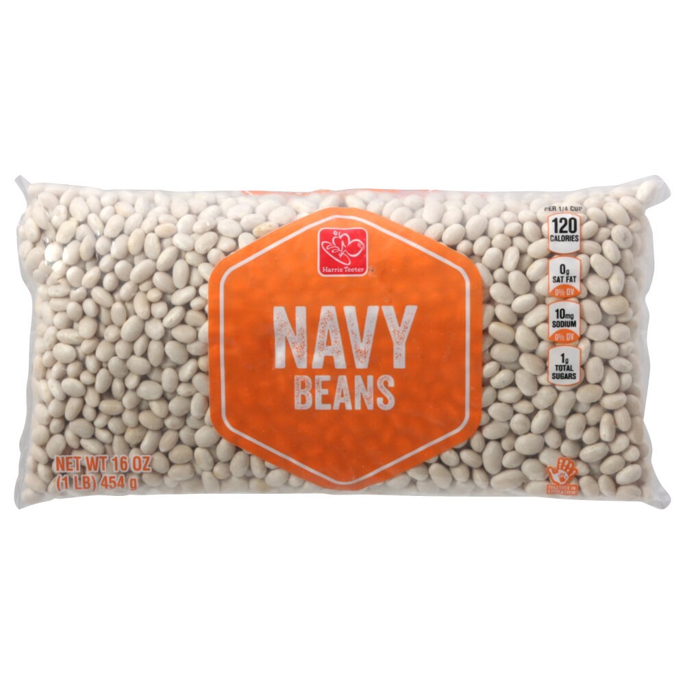 slide 1 of 12, Harris Teeter Dry Navy Beans, 16 oz