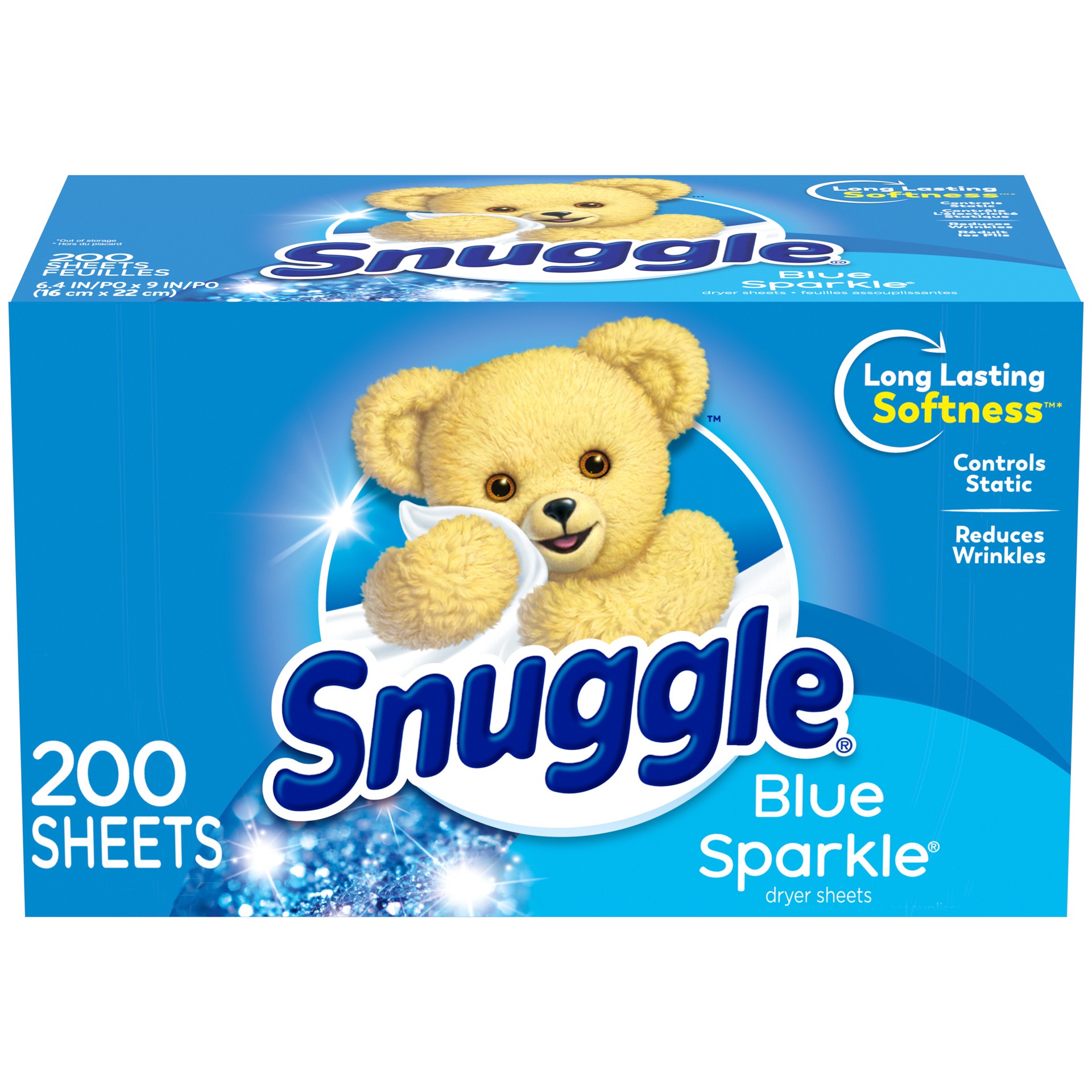 slide 1 of 5, Snuggle Fabric Softener Dryer Sheets, Blue Sparkle, 200 Count, 200 ct