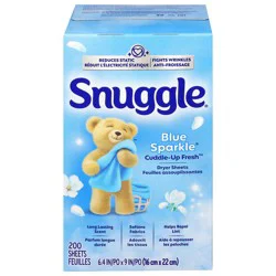 Snuggle Blue Sparkle Dryer Sheets - 200 count