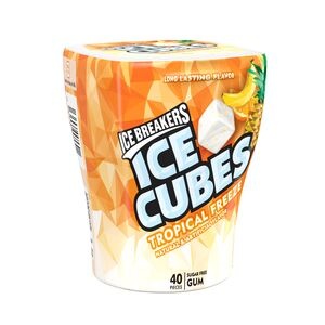 slide 1 of 1, Ice Breakers Ice Cubes, Tropical Freeze, Sugar Free Gum, 40 Pieces, 3.24 Oz, 3.24 oz