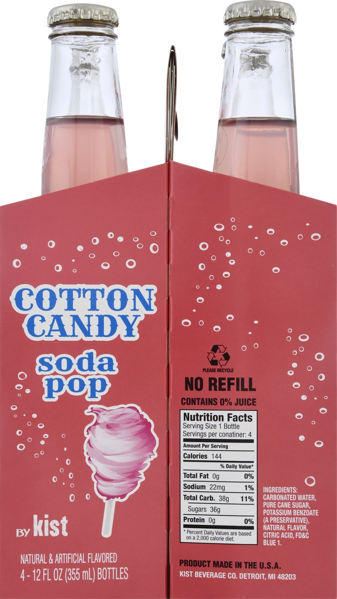 slide 13 of 13, Kist Cotton Candy Soda Pop - 4 ct, 4 ct