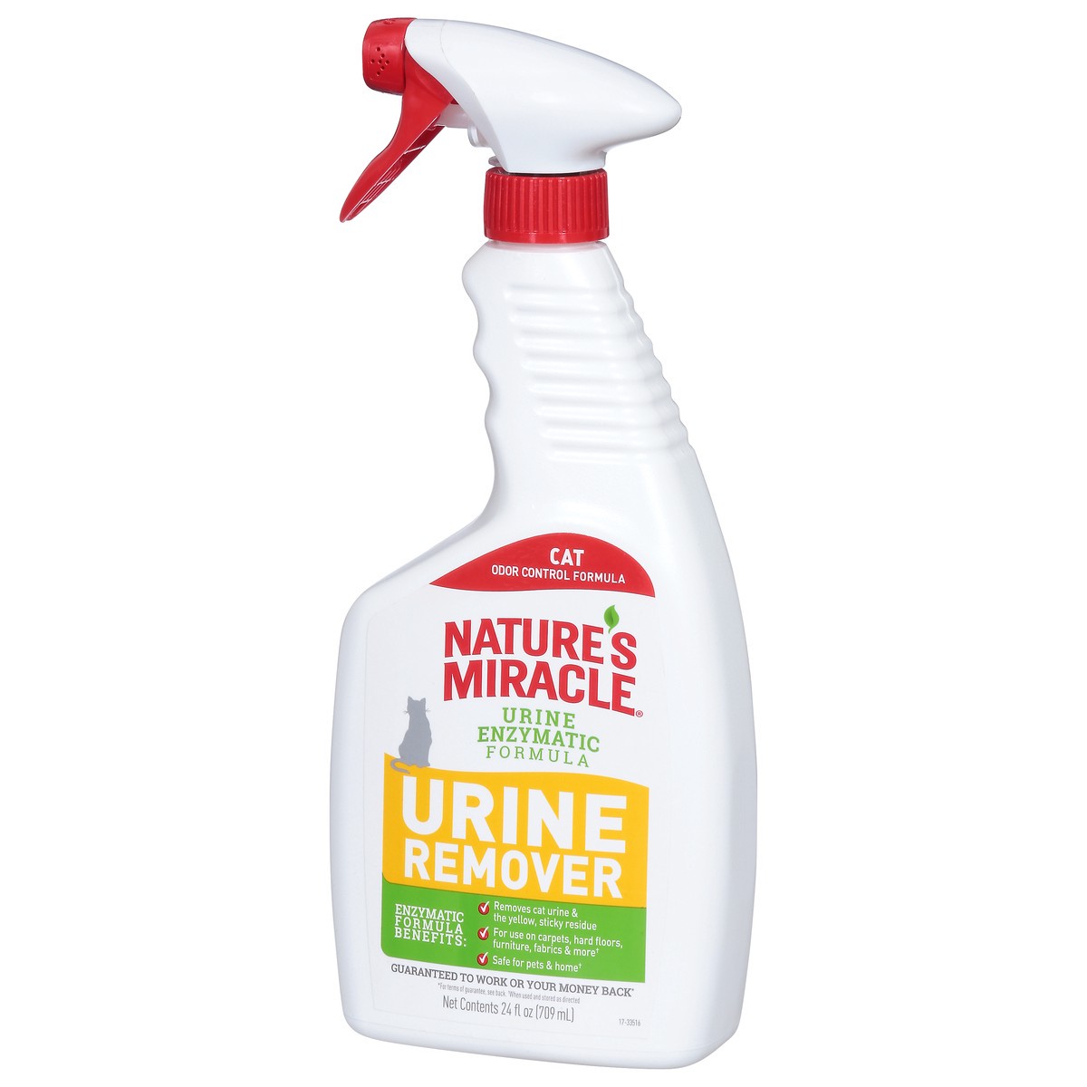 slide 4 of 9, Nature's Miracle Cat Urine Remover 24 fl oz, 1.67 lb