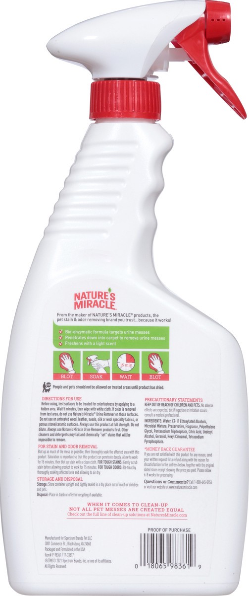 slide 7 of 9, Nature's Miracle Cat Urine Remover 24 fl oz, 1.67 lb