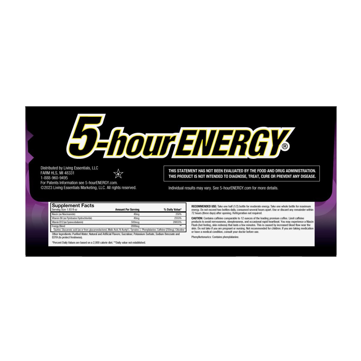 slide 5 of 5, 5-hour ENERGY 5-Hour Grape Extra Strength 15-pack, 1 ct