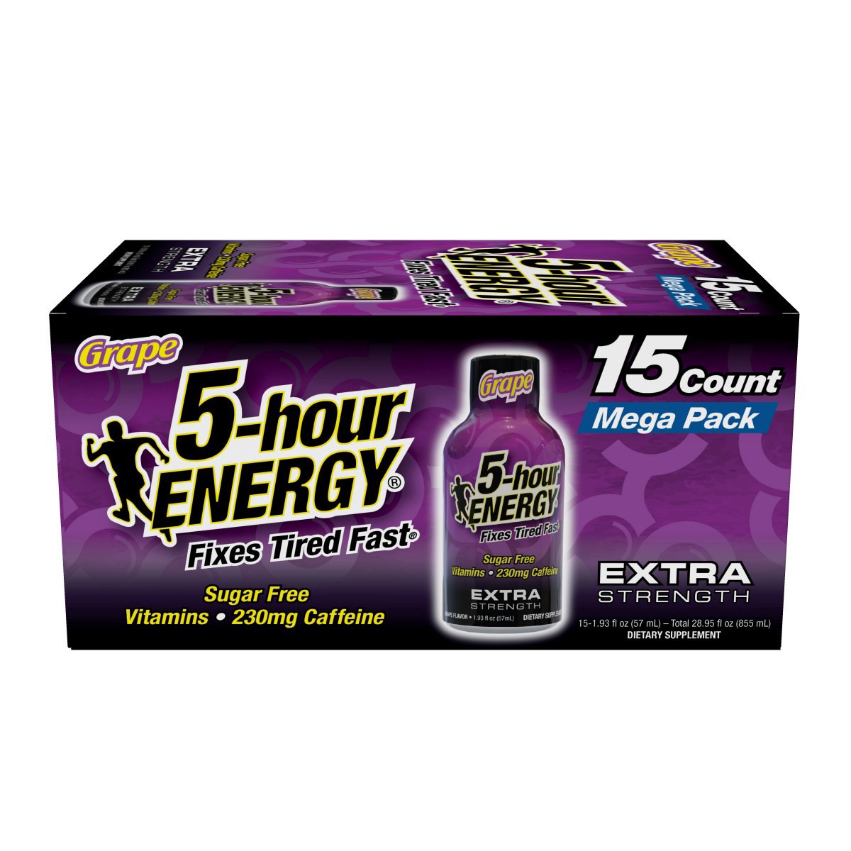 slide 1 of 5, 5-hour ENERGY 5-Hour Grape Extra Strength 15-pack, 1 ct
