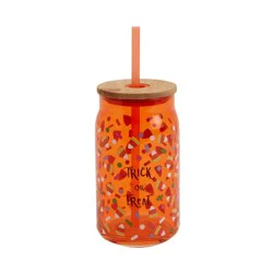 Holiday Home Halloween Decal Tumbler - Orange