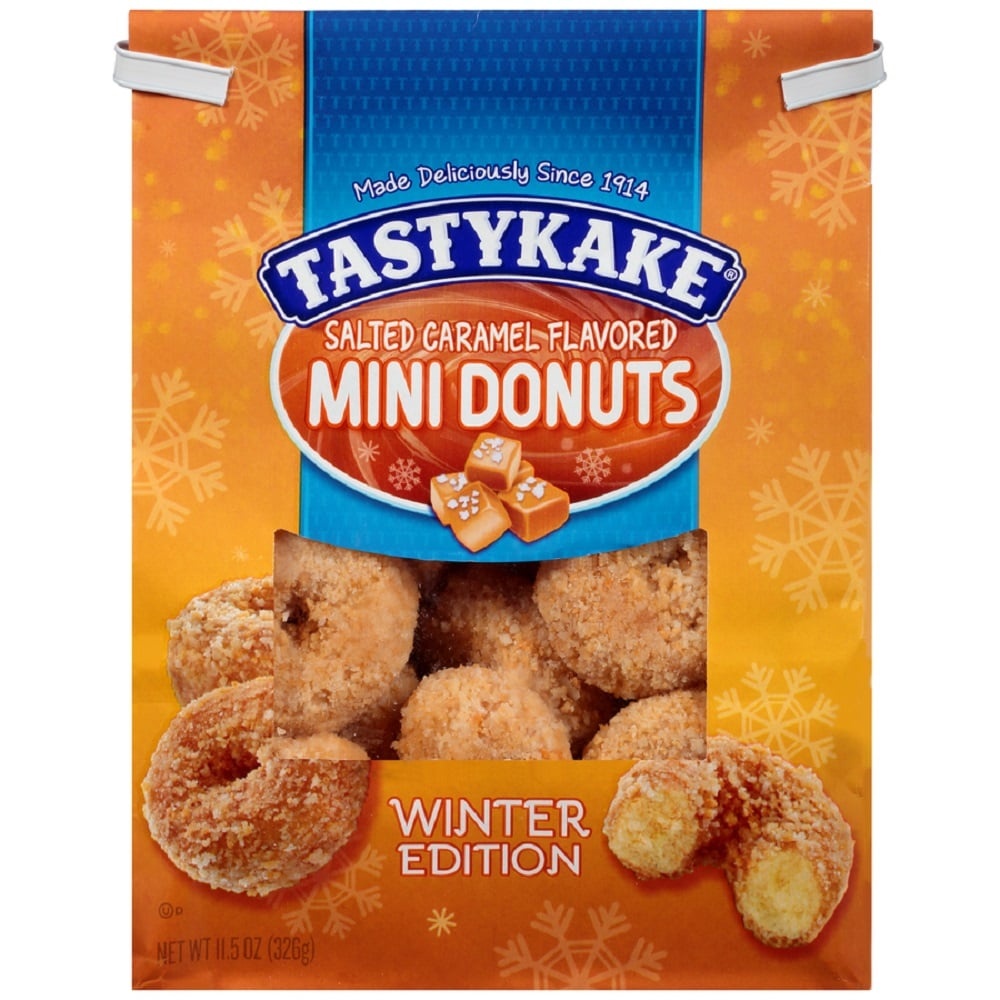 slide 1 of 1, Tastykake Salted Caramel Mini Donuts Winter Edition, 11.5 oz