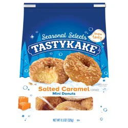 Tastykake Salted Caramel Flavored Mini Donuts, Seasonal Selects, 11.5 oz. bag