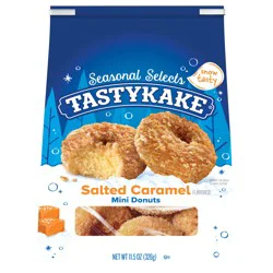 Tastykake Salted Caramel Flavored Mini Donuts, Seasonal Selects, 11.5 oz. bag