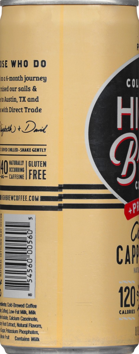 slide 3 of 9, High Brew Coffee Creamy Cappuccino Coffee - 8 oz, 8 oz