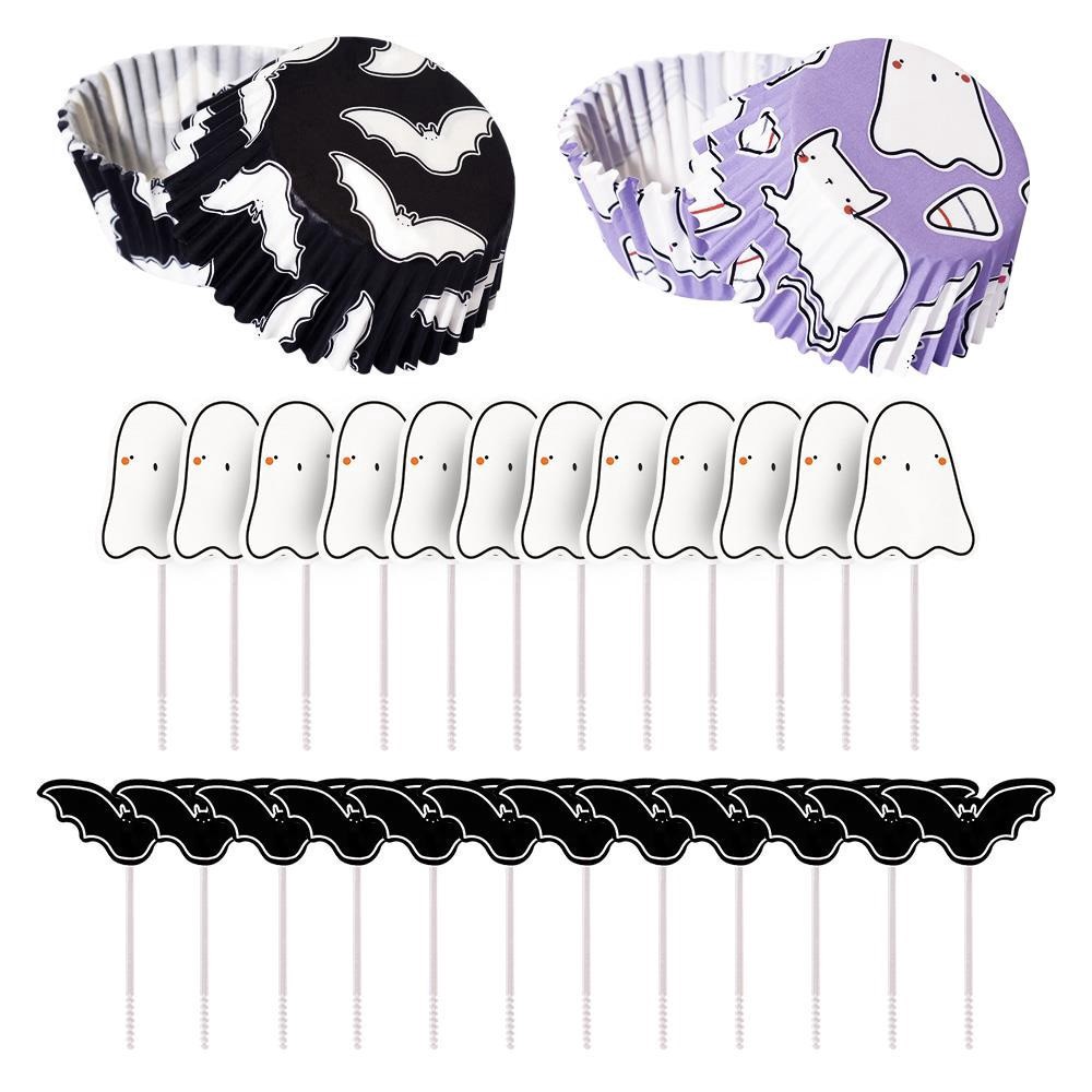 slide 2 of 4, Holiday Home® Cupcake Baking Cups and Picks, 72 ct