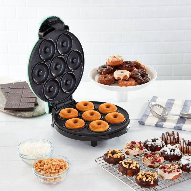 slide 5 of 10, Dash Express Mini Donut Maker - Aqua, 1 ct