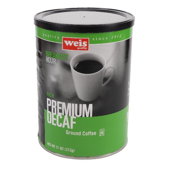 slide 1 of 1, Weis Quality Rich Premium Blend Decaffeinated Ground Coffee - 11 oz, 11 oz