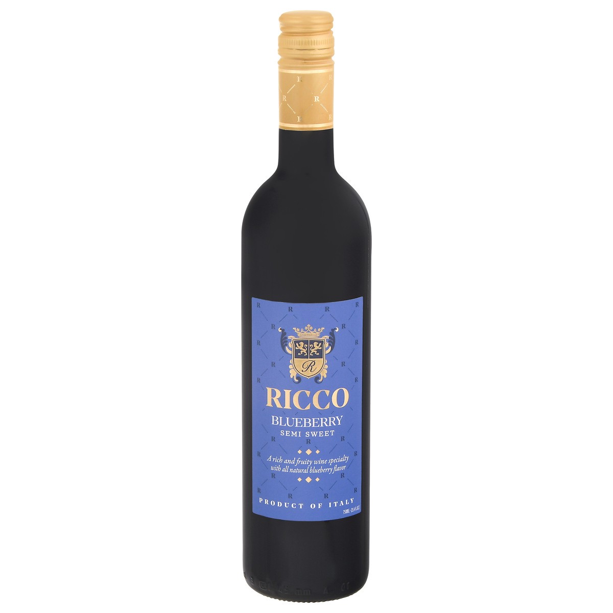 slide 7 of 13, Ricco Semi Sweet Blueberry Wine 25.4 fl oz, 750 ml