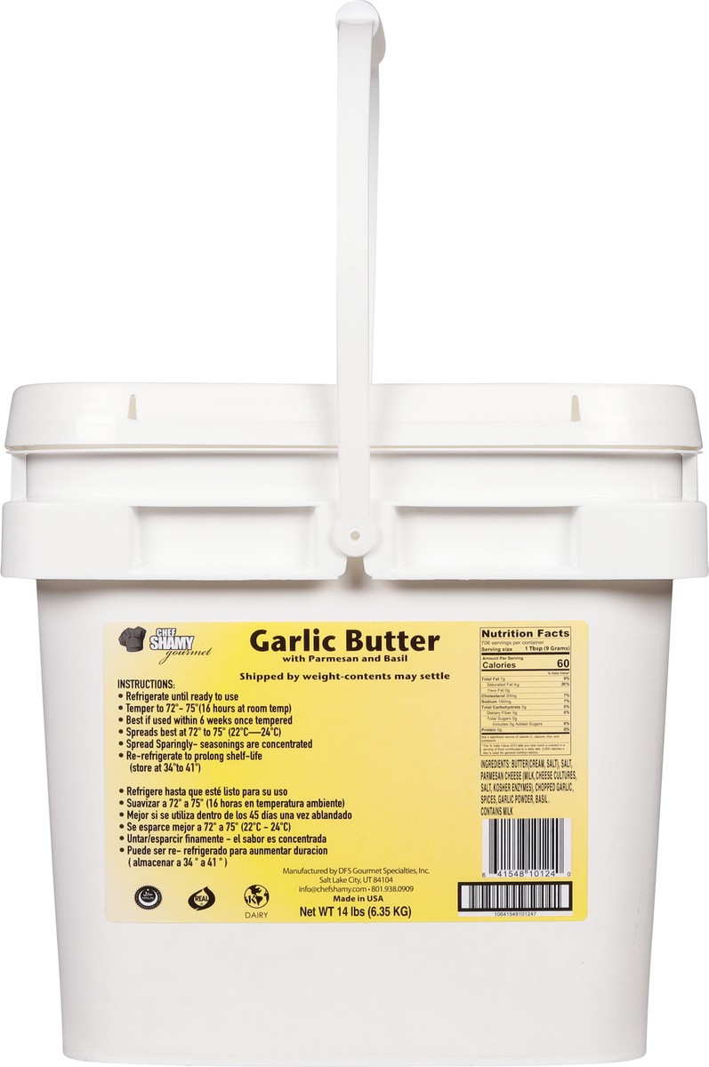 slide 2 of 13, Chef Shamy Garlic Butter with Parmesan and Basil 14 lb, 14 lb