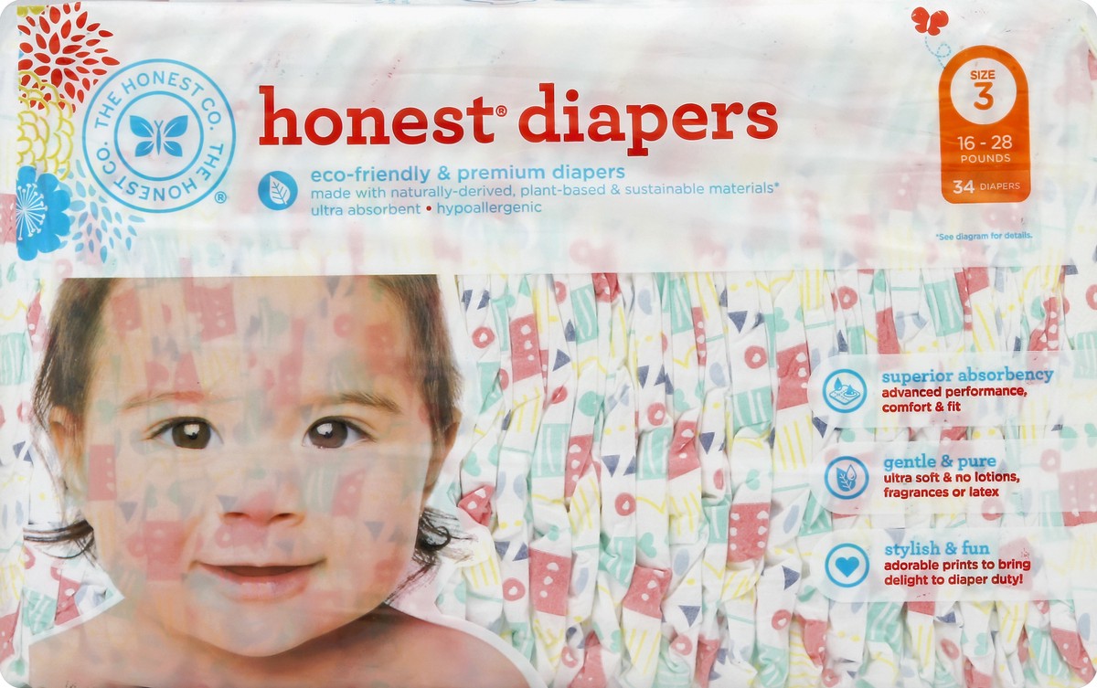 slide 1 of 5, The Honest Co. Diapers 34 ea, 34 ct