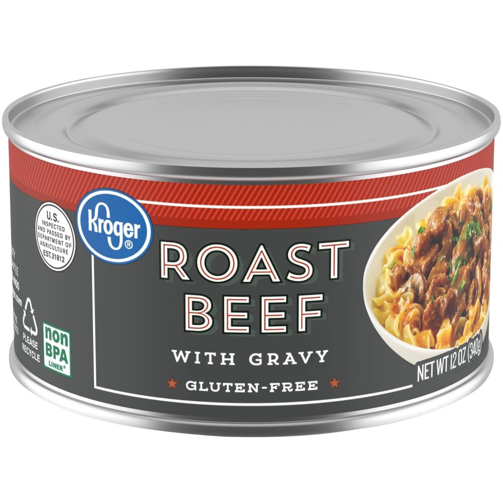 slide 1 of 3, Kroger Roast Beef With Gravy, 12 oz