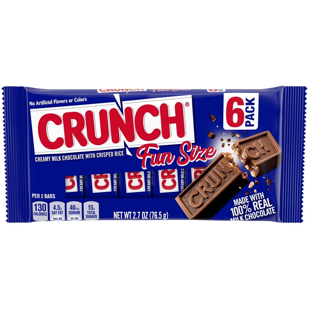 slide 1 of 1, Crunch Fun Size Candy Bar, 6 ct;  0.45 oz