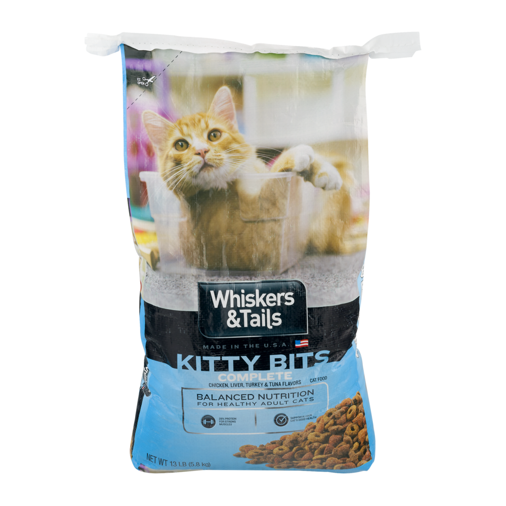 slide 1 of 1, Whiskers & Tails Complete Kitty Bits Cat Food, 13 lb