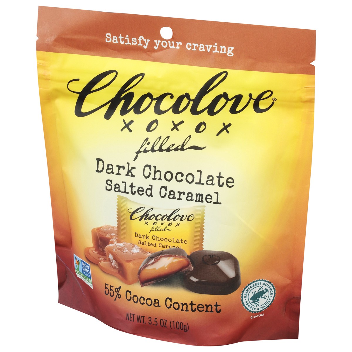 slide 9 of 9, Chocolove 55% Cocoa Salted Caramel Dark Chocolate 3.5 oz, 3.5 oz