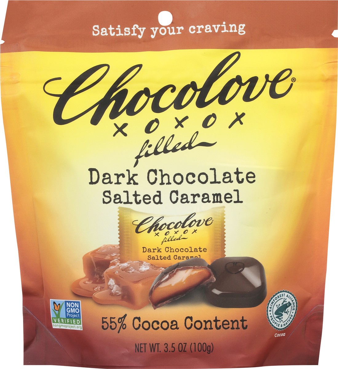 slide 6 of 9, Chocolove 55% Cocoa Salted Caramel Dark Chocolate 3.5 oz, 3.5 oz