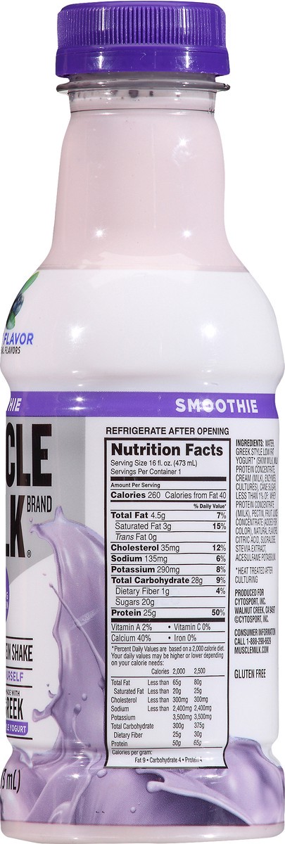 slide 2 of 11, Muscle Milk Smoothie Yogurt Blueberry Flavor Protein Shake 16 oz, 16 oz