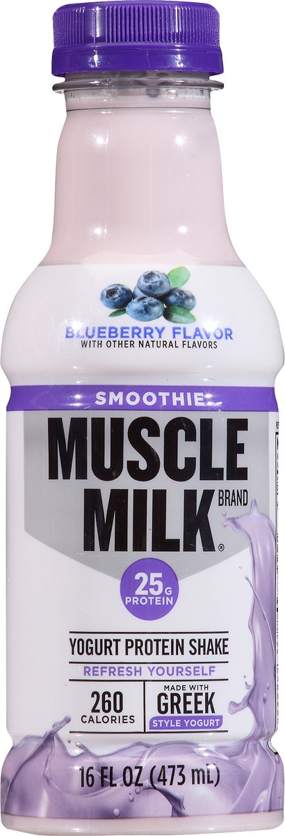 slide 11 of 11, Muscle Milk Smoothie Yogurt Blueberry Flavor Protein Shake 16 oz, 16 oz