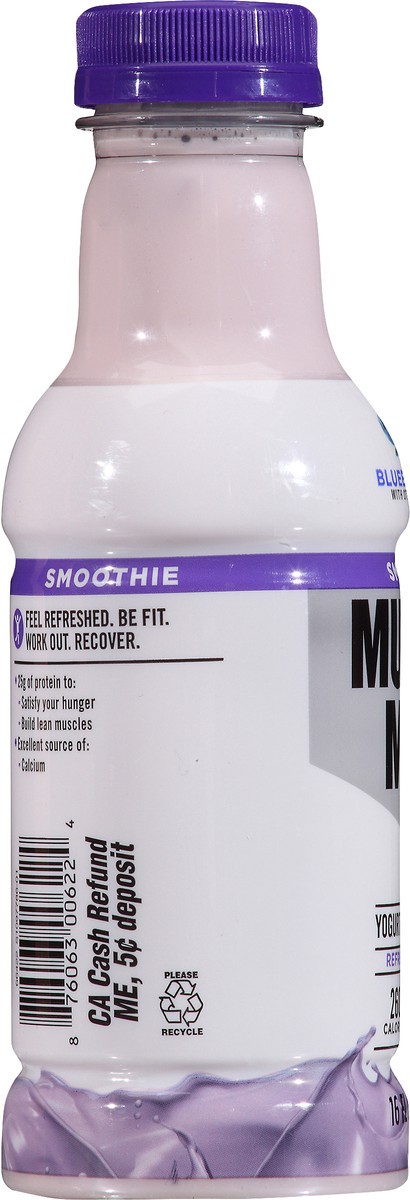 slide 8 of 11, Muscle Milk Smoothie Yogurt Blueberry Flavor Protein Shake 16 oz, 16 oz