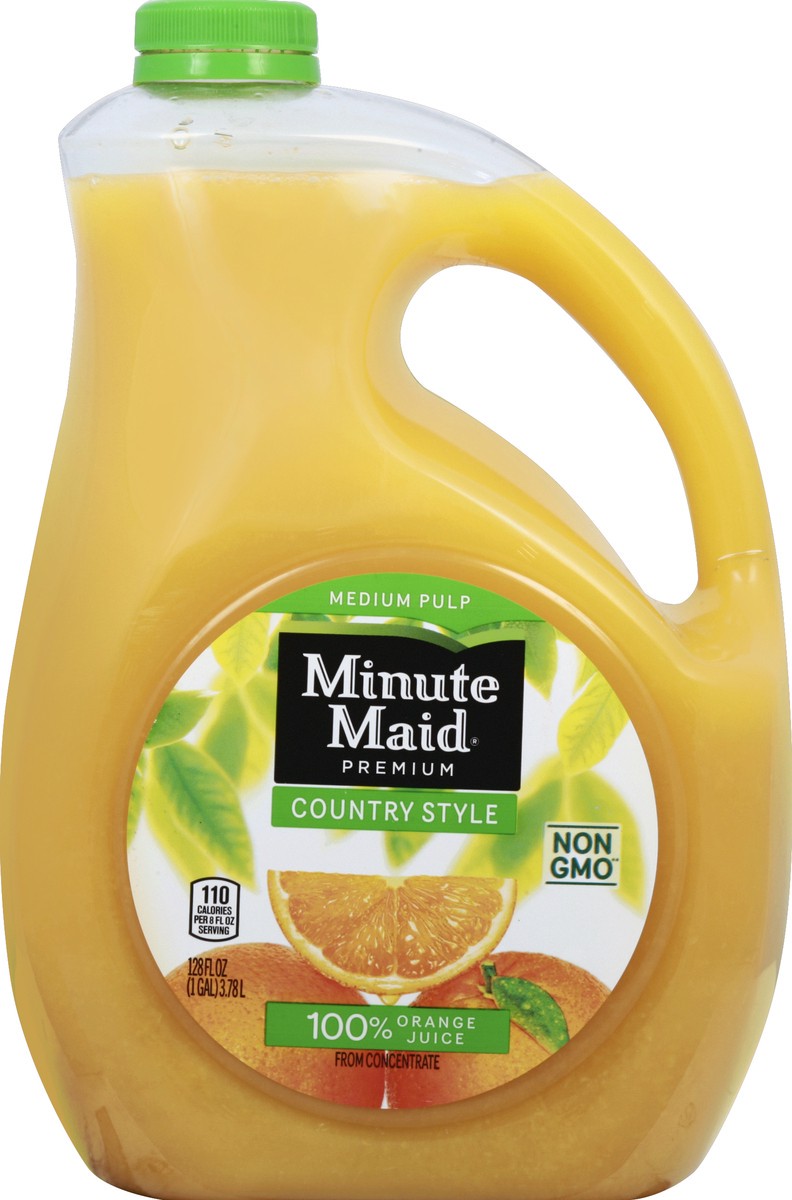 slide 4 of 4, Minute Maid Country Style Orange Juice Jug, 128 fl oz, 128 fl oz