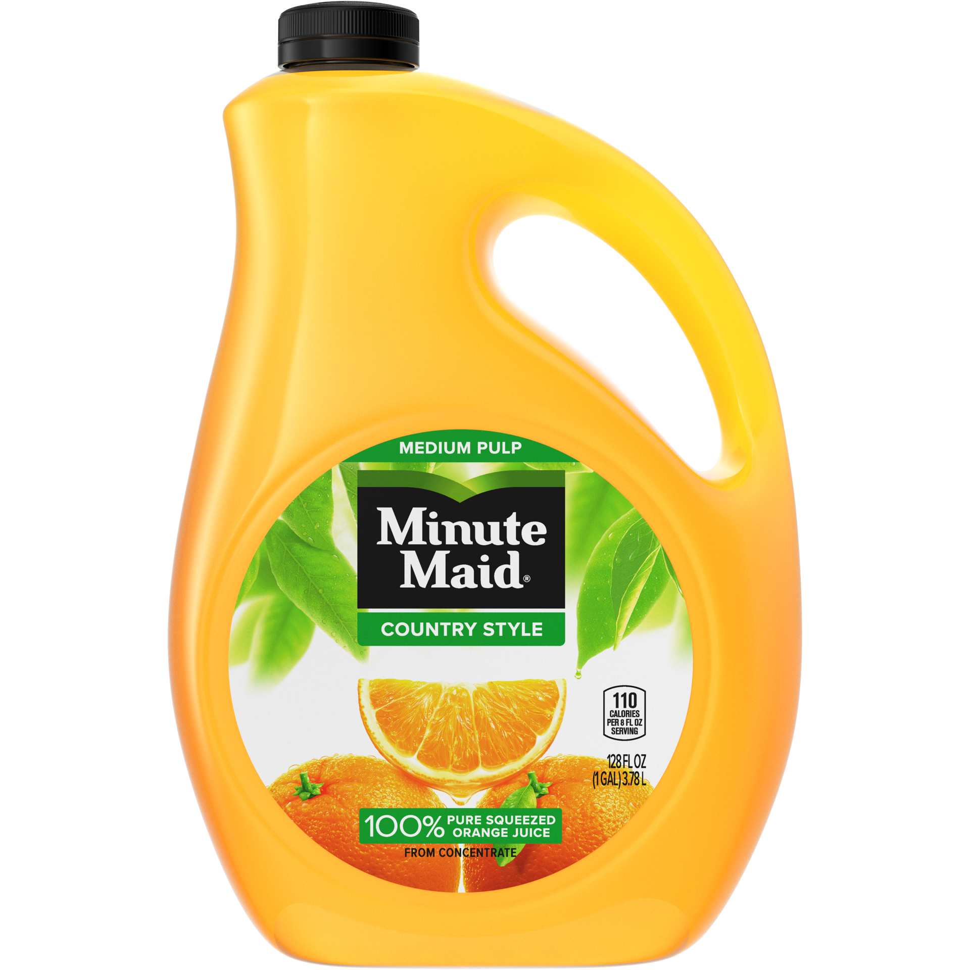 slide 1 of 4, Minute Maid Country Style Orange Juice Jug, 128 fl oz, 128 fl oz