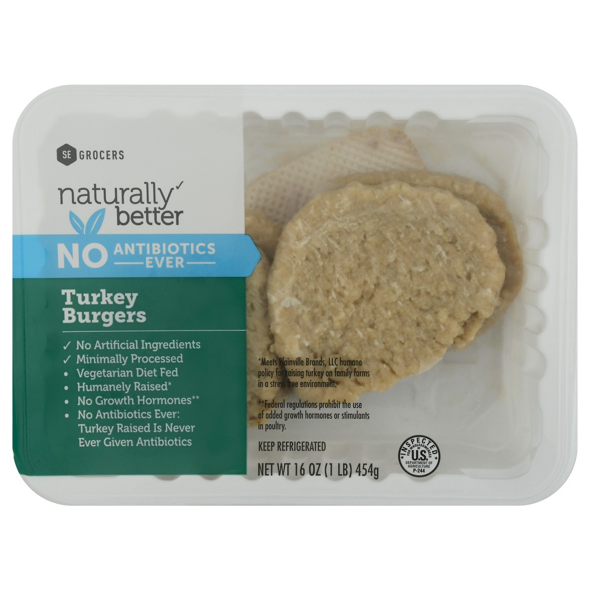 slide 3 of 14, Naturally Better Ground Tky Burger, 16 oz